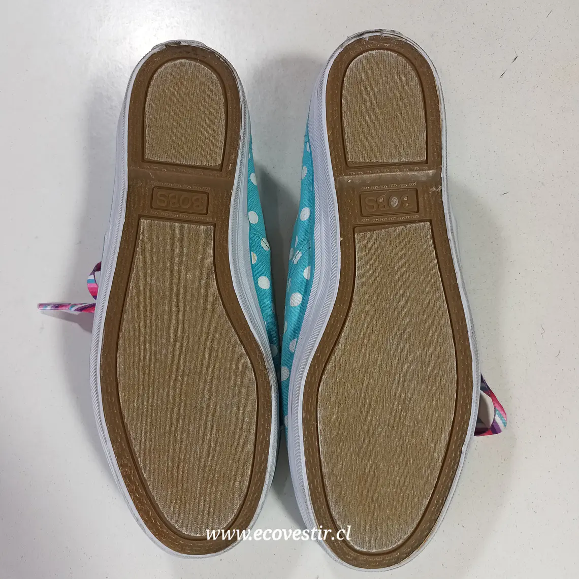 Zapatillas BOBS from Skechers Celeste con Lunares | Talla 35 4