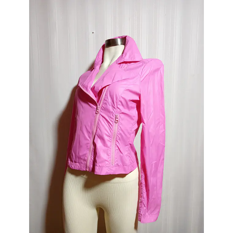 Cortaviento Fiorucci Rosado Mujer Cierre Cruzado Talla 40  2