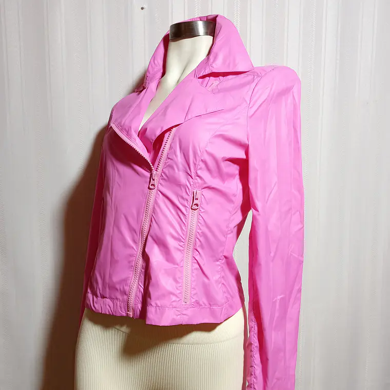 Cortaviento Fiorucci Rosado Mujer Cierre Cruzado Talla 40  2