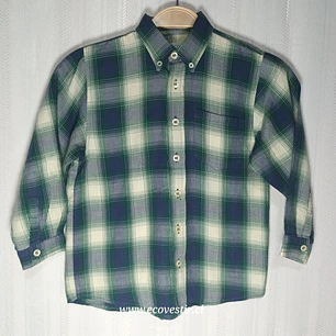 Camisa Manga Larga Cuadrille Verde Niño Talla 115/8A