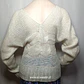 Sweater Punto Calado con Escote en V y Trenzas – Crudo Benetton - Miniatura 4