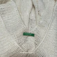 Sweater Punto Calado con Escote en V y Trenzas – Crudo Benetton - Miniatura 5