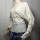 Sweater Punto Calado con Escote en V y Trenzas – Crudo Benetton - Miniatura 3