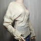 Sweater Punto Calado con Escote en V y Trenzas – Crudo Benetton - Miniatura 2