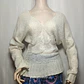 Sweater Punto Calado con Escote en V y Trenzas – Crudo Benetton - Miniatura 1