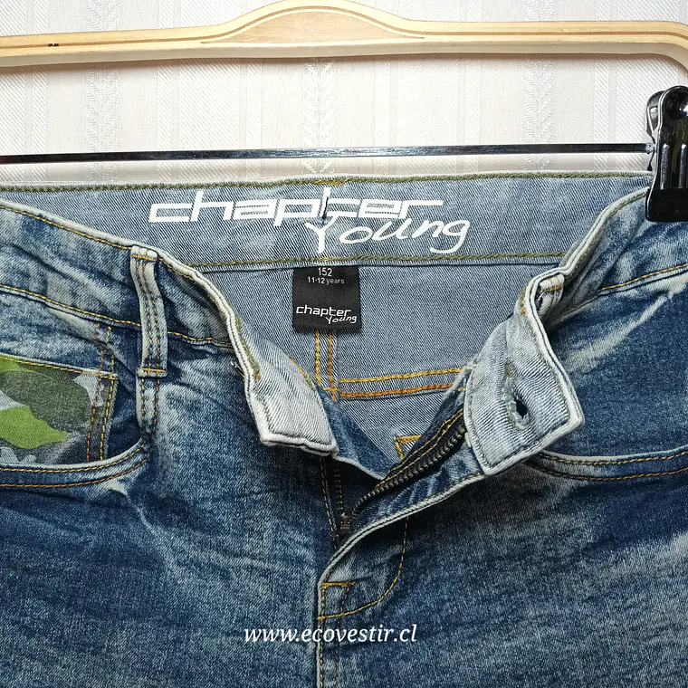 Shorts de Mezclilla Azul para Niño Talla 11-12 Años | Chapter Young 3