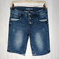  Bermuda Jeans Sublevel Azul con Desgaste Estilo Casual Talla M - Miniatura 1
