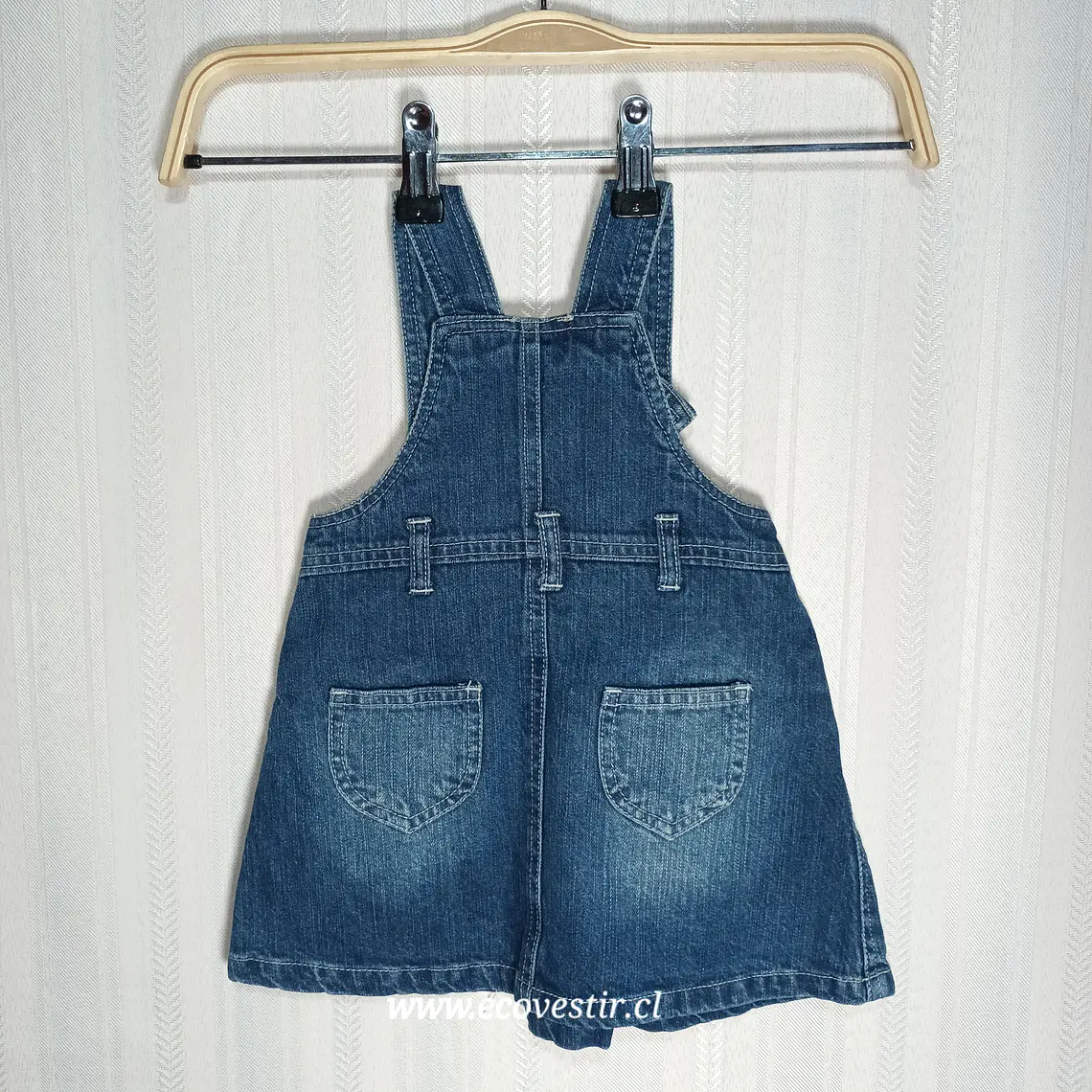 Jardinera Vestido Mezclilla para Bebé Niña - Grain de Blé Talla 6M 2