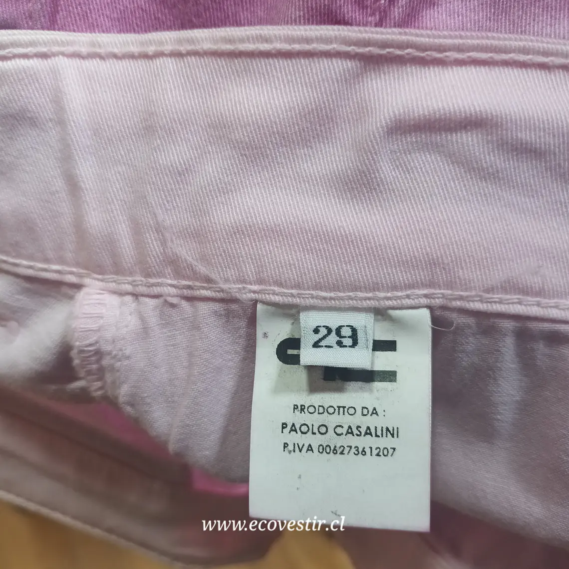 Falda Recta de Pana Degradada Tonos Rosa Paolo Casalini Talla 29 3