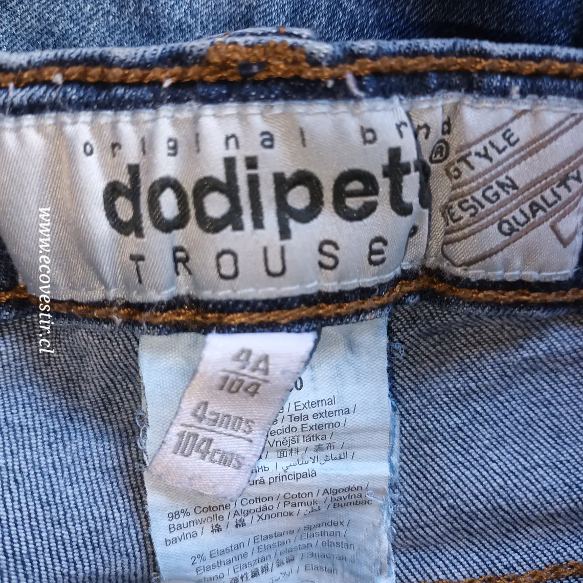 Jeans Dodipetto para Niño Color Azul Denim | Ecovestir Talla 4A 3