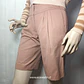 Short Sastrero Tiro Alto Algodón Color Palo Rosa - Miniatura 4