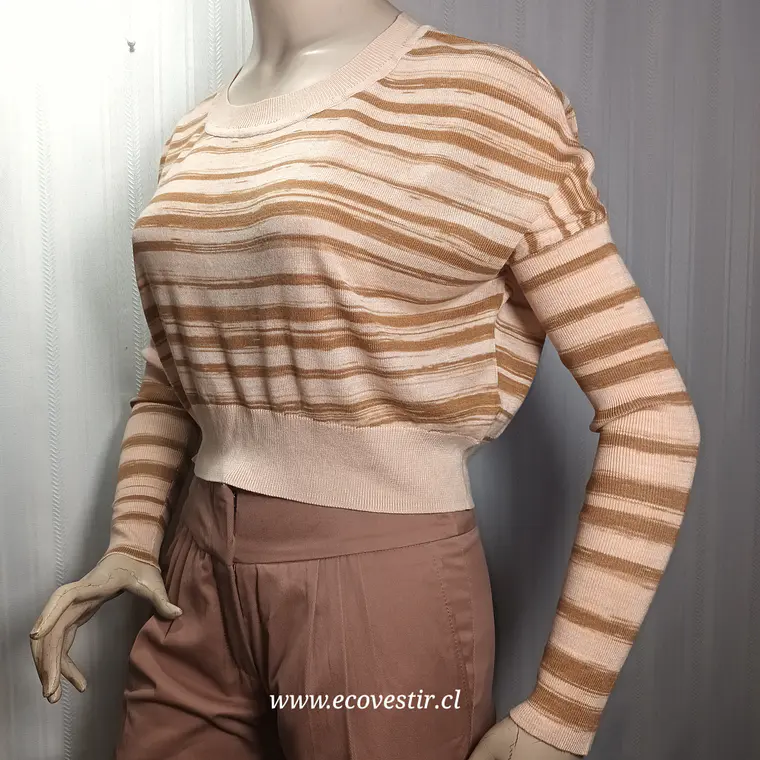Sweater Crop Vero Moda Multicolor a Rayas - Talla 165/85A (M) 2