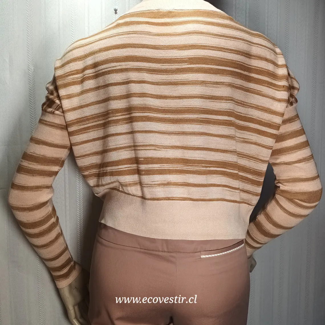 Sweater Crop Vero Moda Multicolor a Rayas - Talla 165/85A (M) 4