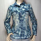 Camisa de Mezclilla Mujer Tie-Dye Azul Love Fire - Talla M - Miniatura 1