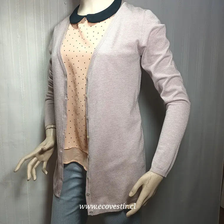 Cárdigan Largo Palo Rosado Culture Talla L 4