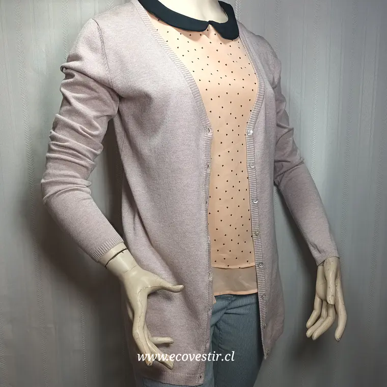 Cárdigan Largo Palo Rosado Culture Talla L 3