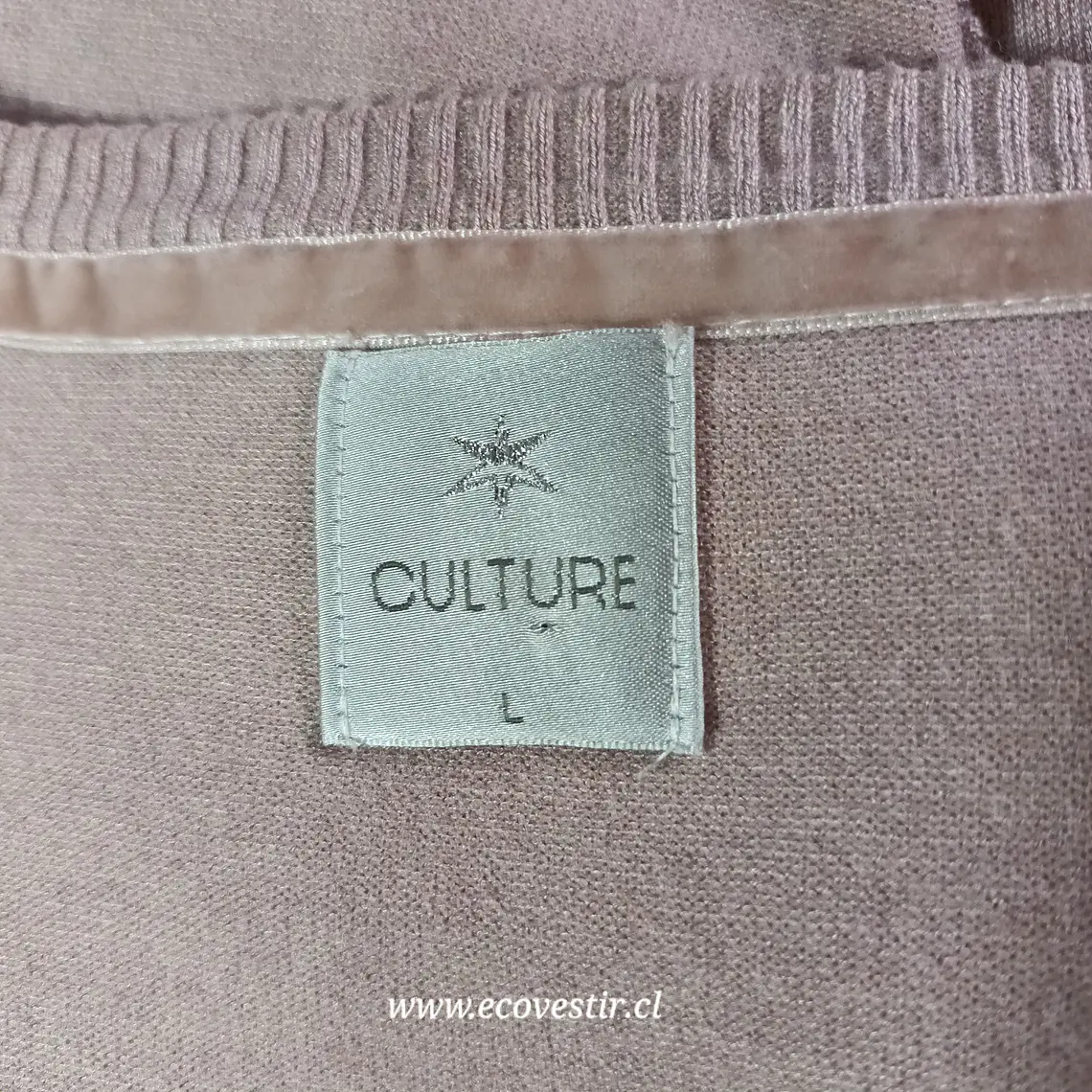 Cárdigan Largo Palo Rosado Culture Talla L 6