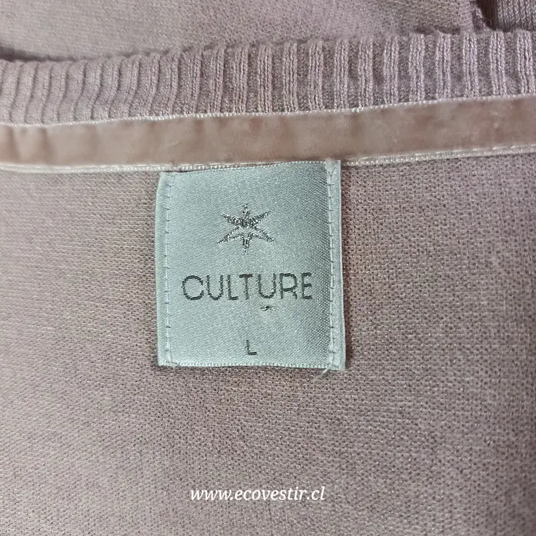 Cárdigan Largo Palo Rosado Culture Talla L 6