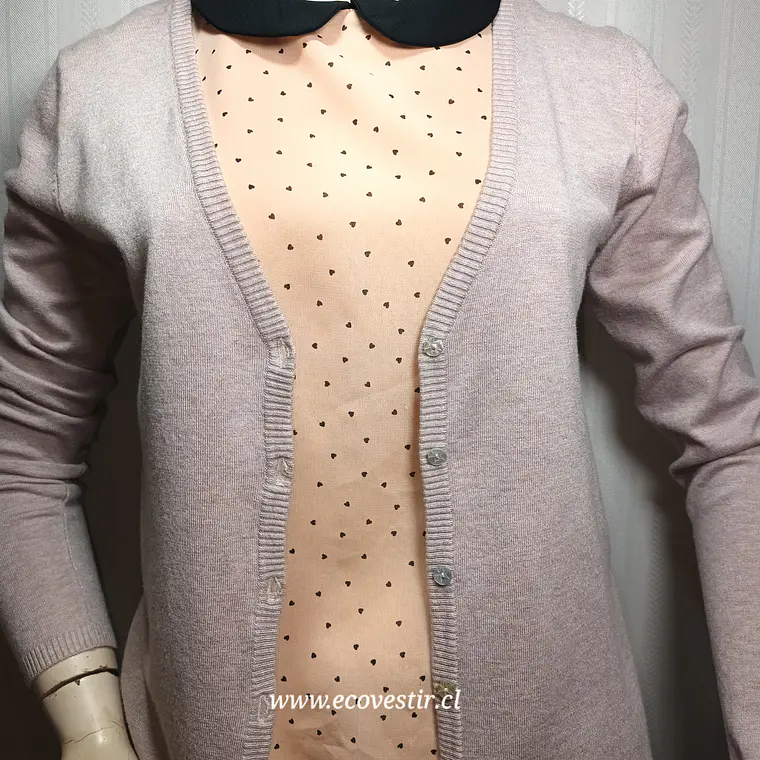 Cárdigan Largo Palo Rosado Culture Talla L 5