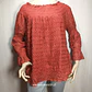 Blusa Encaje Terracota Hombros Descubiertos She + Sky Talla M - Miniatura 1
