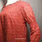 Blusa Encaje Terracota Hombros Descubiertos She + Sky Talla M - Miniatura 2