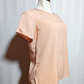 Blusa Manga Corta Color Damasco con Doblez – Stradivarius Talla M - Miniatura 2