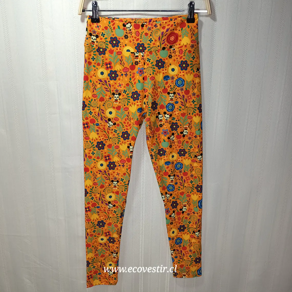 Calzas / Leggings Ultrasuaves Estampadas Disney Mickey Mouse & Flores – LuLaRoe (Talla One Size / Talla Única) 1