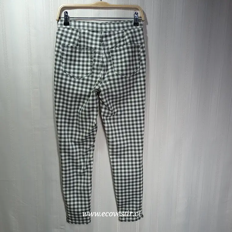 Pantalón Ajustado / Treggings Tiro Alto Estampado Cuadros Vichy – SO (Talla 7 / S-M) 2