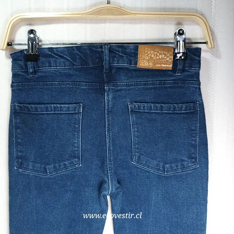 Jeans Denim con Bordado Floral – Du Pareil au Même / DPAM (Talla 12A / 152 cm) 3
