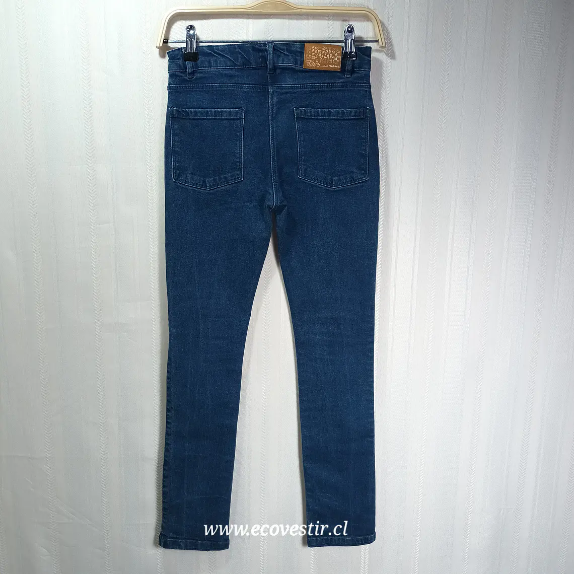 Jeans Denim con Bordado Floral – Du Pareil au Même / DPAM (Talla 12A / 152 cm) 2