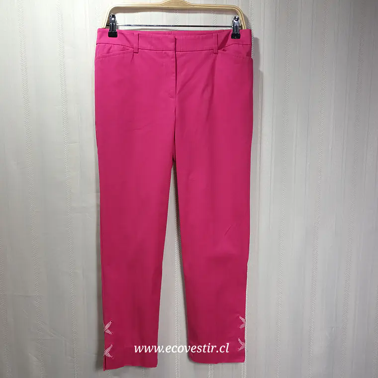 Pantalón Cropped Fucsia de Algodón – Talbots 