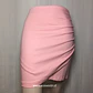 Falda Corta Tubo Drapeada – Rosa Pastel - Miniatura 1