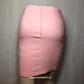 Falda Corta Tubo Drapeada – Rosa Pastel - Miniatura 4