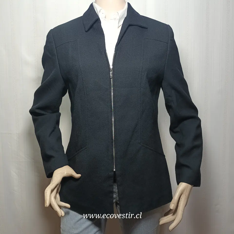 Chaqueta de Vestir con Cierre Frontal 100% Lana Virgen (Woolmark) – Amanda Smith (Talla 8 / M) 3