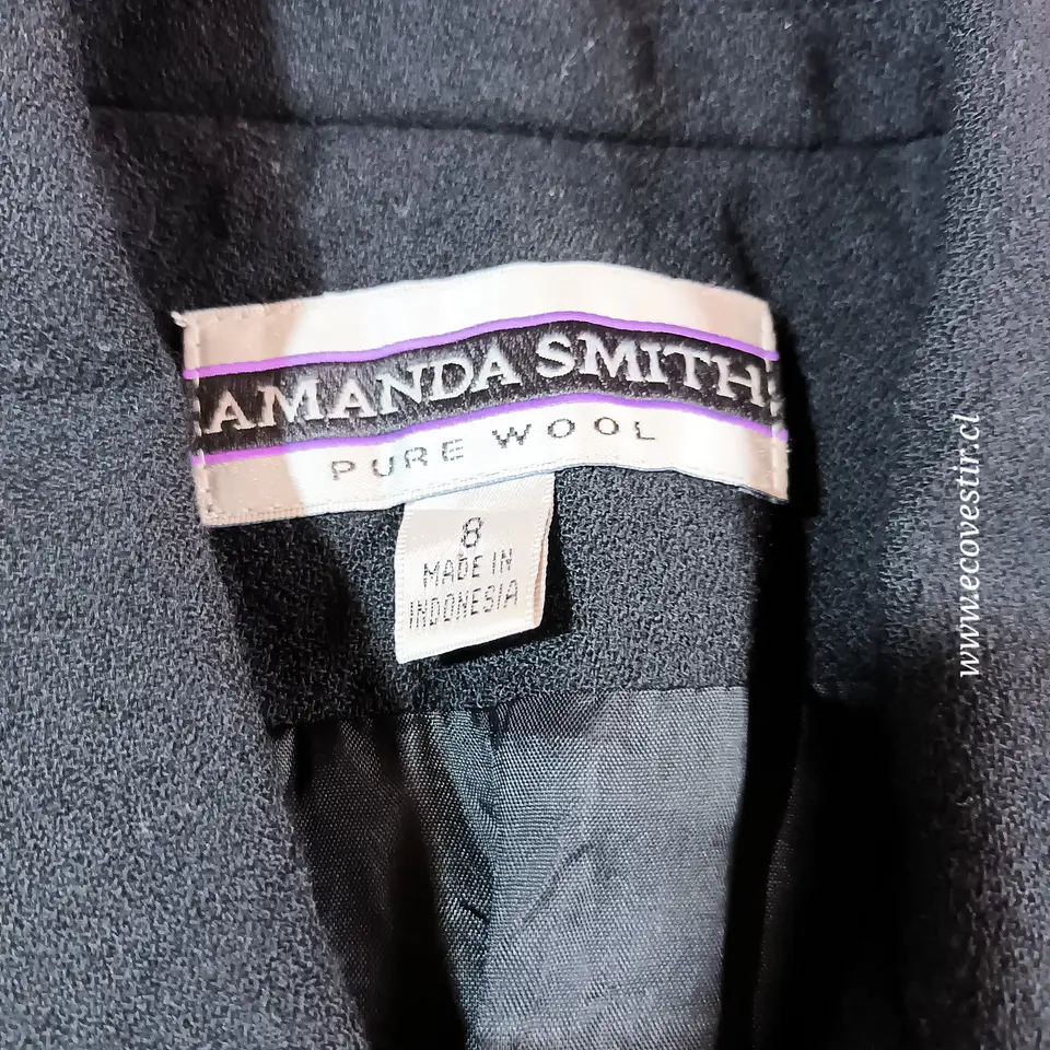 Chaqueta de Vestir con Cierre Frontal 100% Lana Virgen (Woolmark) – Amanda Smith (Talla 8 / M) 6