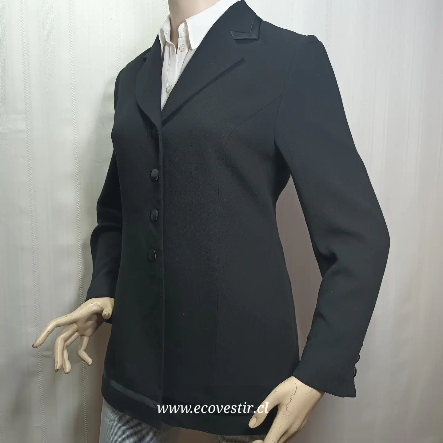 Blazer Ejecutivo Largo Negro – Kasper A.S.L. Petite (Talla 8P / M) 3