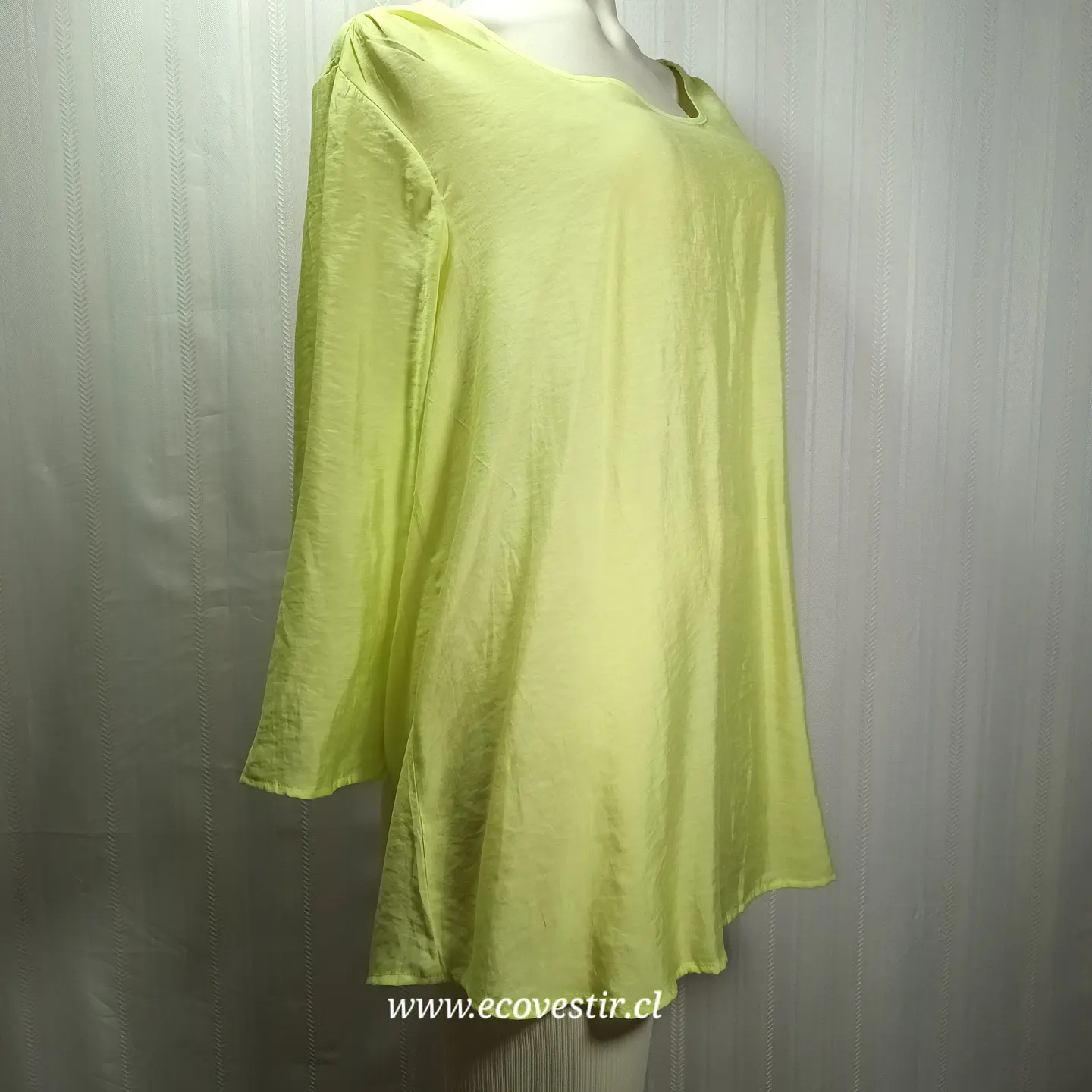 Blusa Túnica Oversize Neón Verde Lima Janina - Talla 1XL (46/48) 1