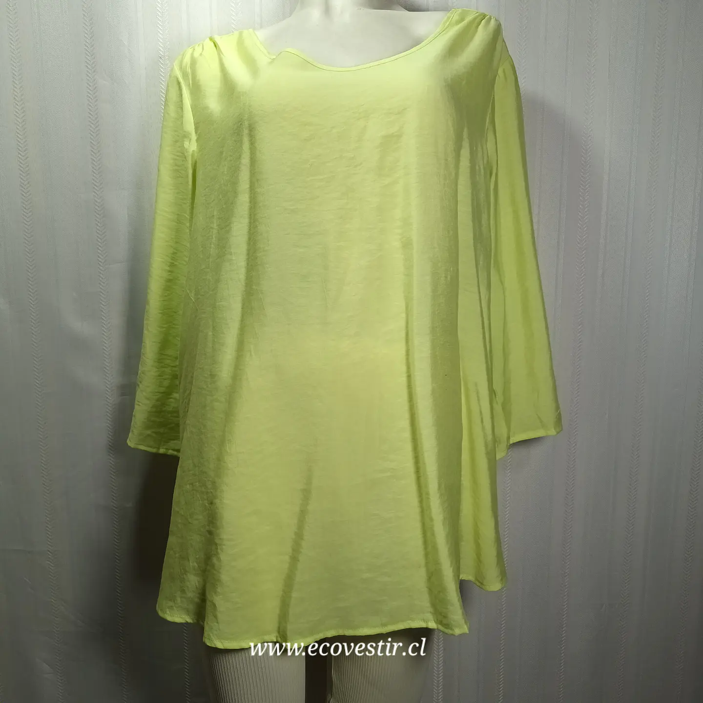 Blusa Túnica Oversize Neón Verde Lima Janina - Talla 1XL (46/48) 2