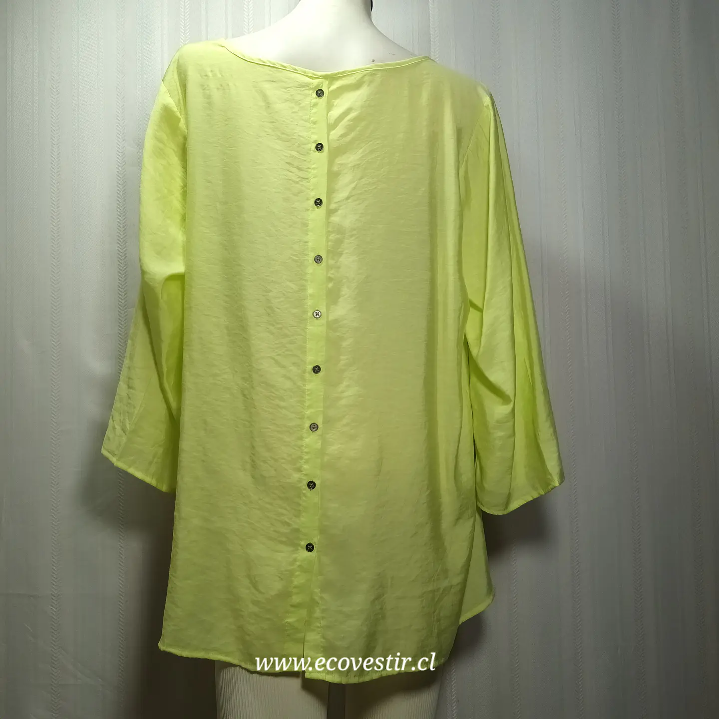 Blusa Túnica Oversize Neón Verde Lima Janina - Talla 1XL (46/48) 4