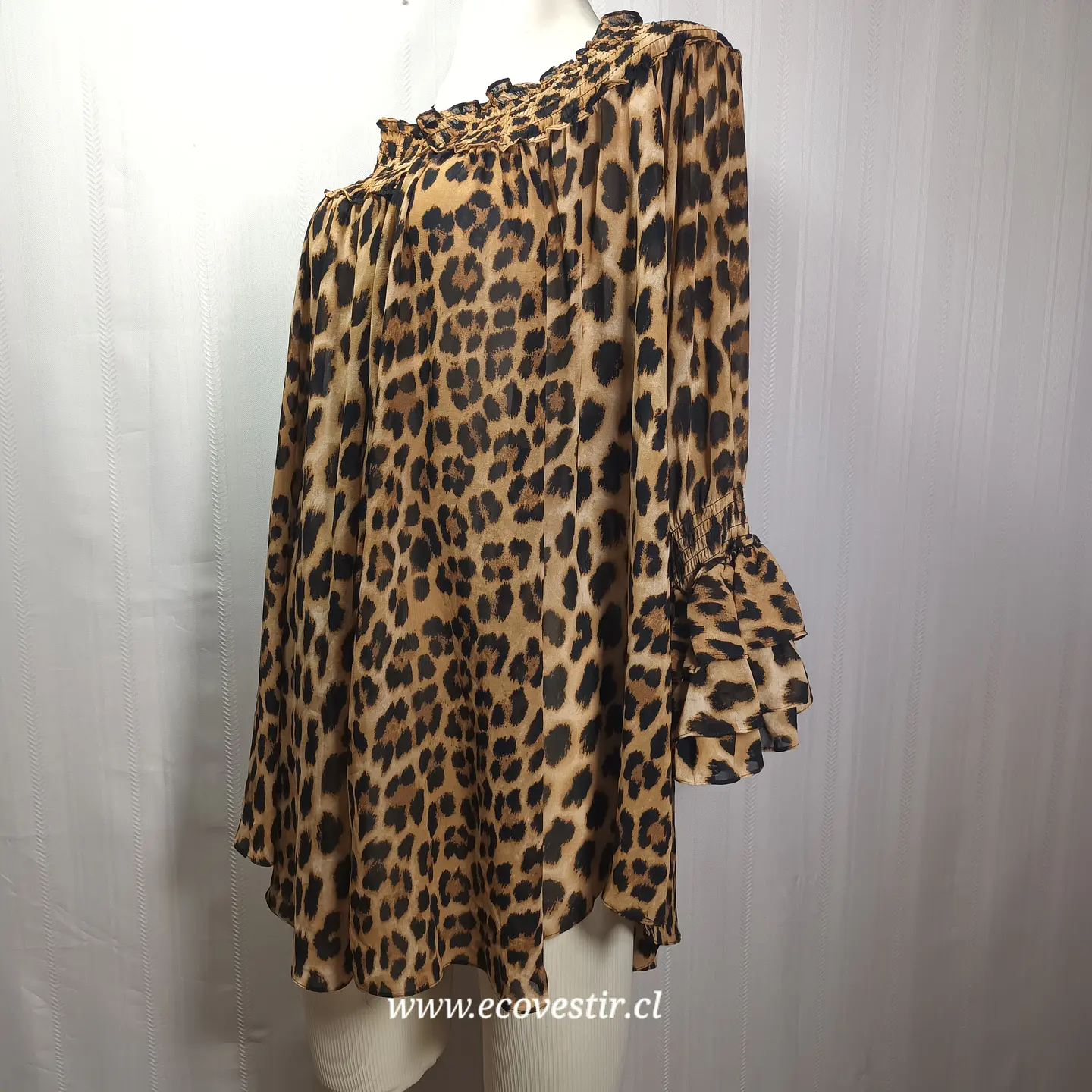 Blusa Túnica Animal Print Leopardo CLEO - Talla 2X (48/50) 3