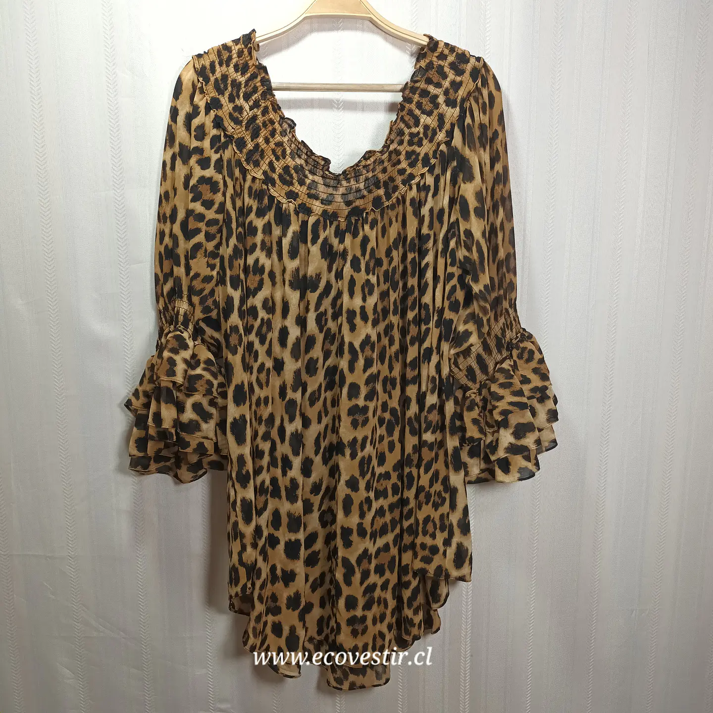 Blusa Túnica Animal Print Leopardo CLEO - Talla 2X (48/50) 6