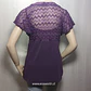 Blusa Violeta de Encaje Metalizado y Borde Satinado Studio 1940 - Talla L (42/44) - Miniatura 7
