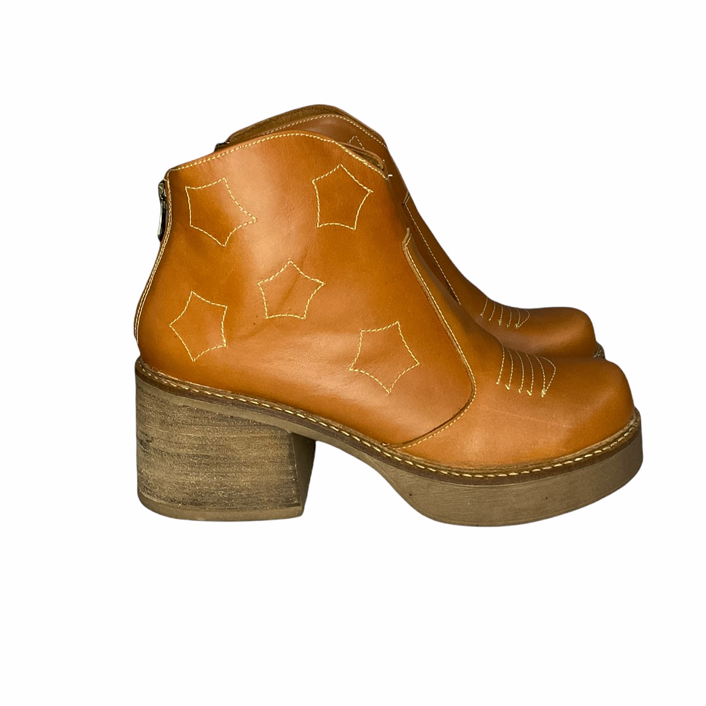 Botín Martina cuero camel 3