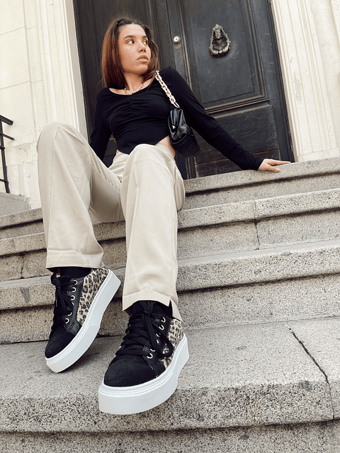 Zapatilla 02 Print Negro