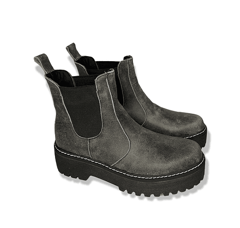 Botín Calafate Grafito Cuero