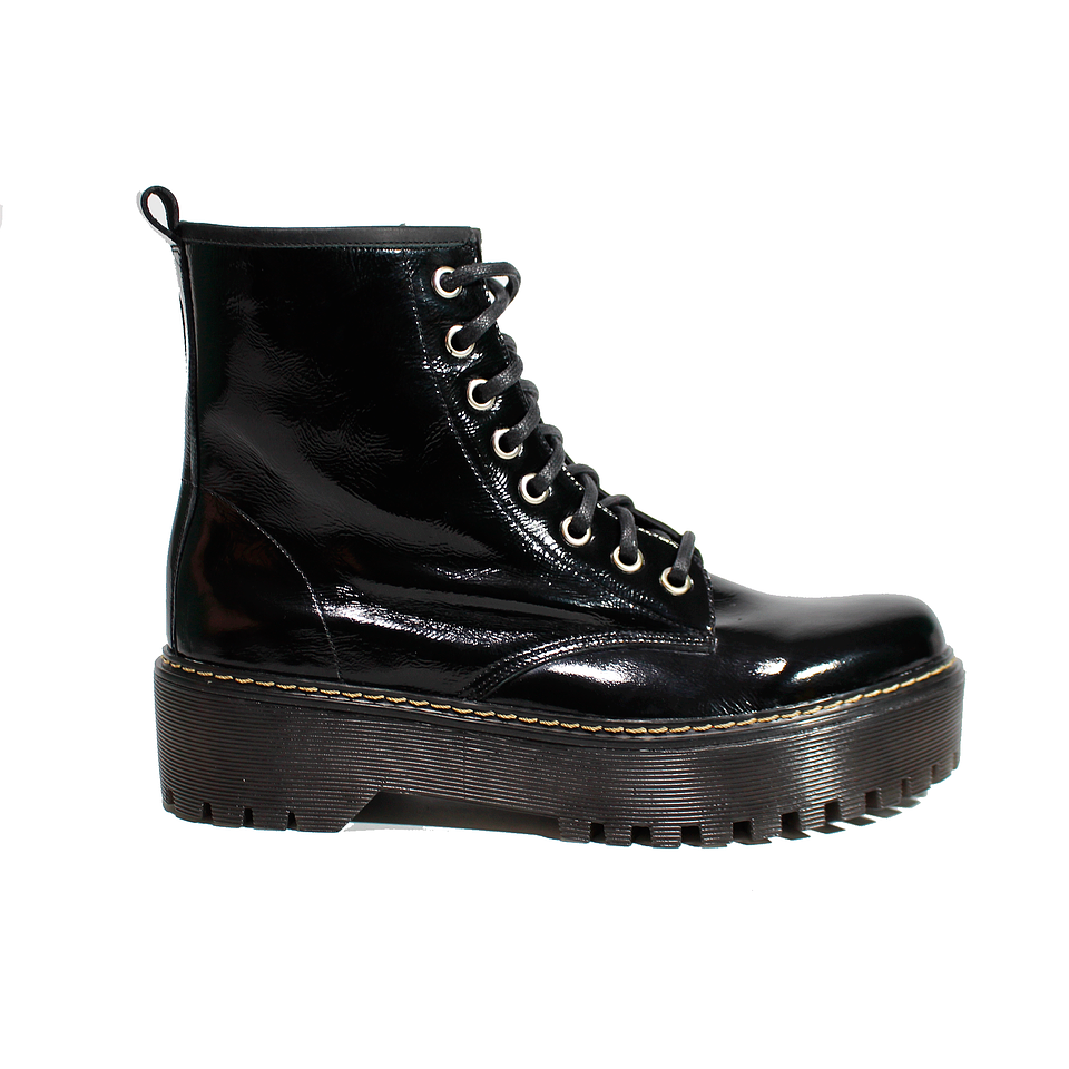 Botín 222 Charol Negro  3