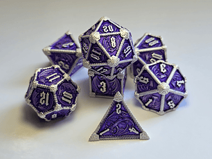 Set de 7 Dados Metálicos - Moradragón