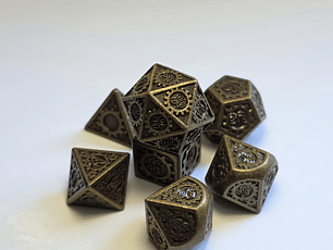 Set de 7 Dados Metálicos - Clockwork Bronze