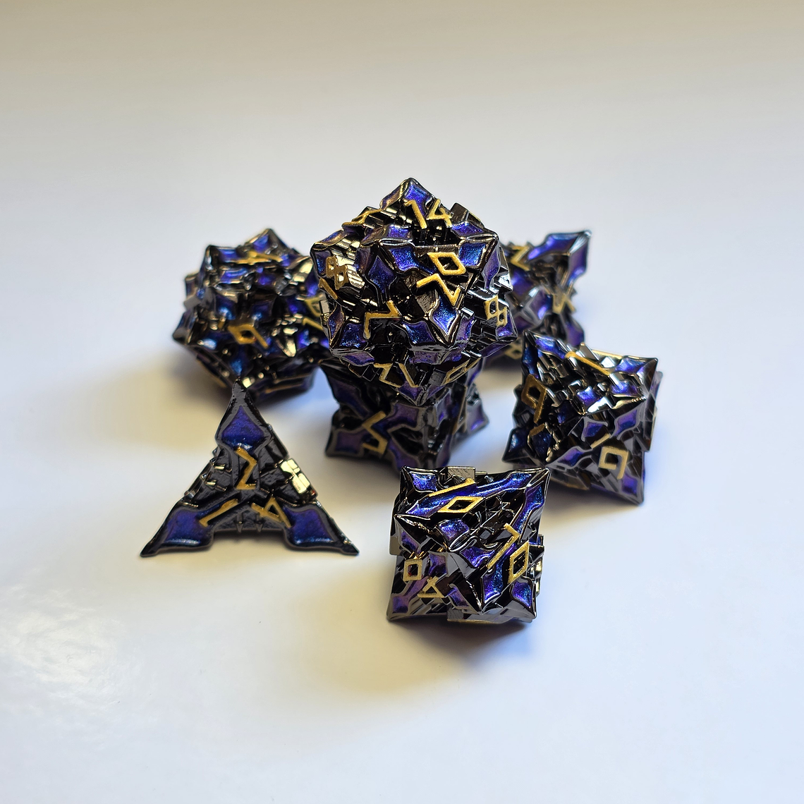 Set de 7 Dados Metálicos - Morangular 1