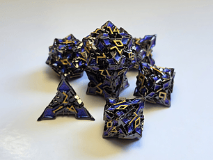 Set de 7 Dados Metálicos - Morangular